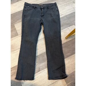 Wrangler Aura Women's Bootcut Jeans Dark Wash‎ Distressed Size 18R